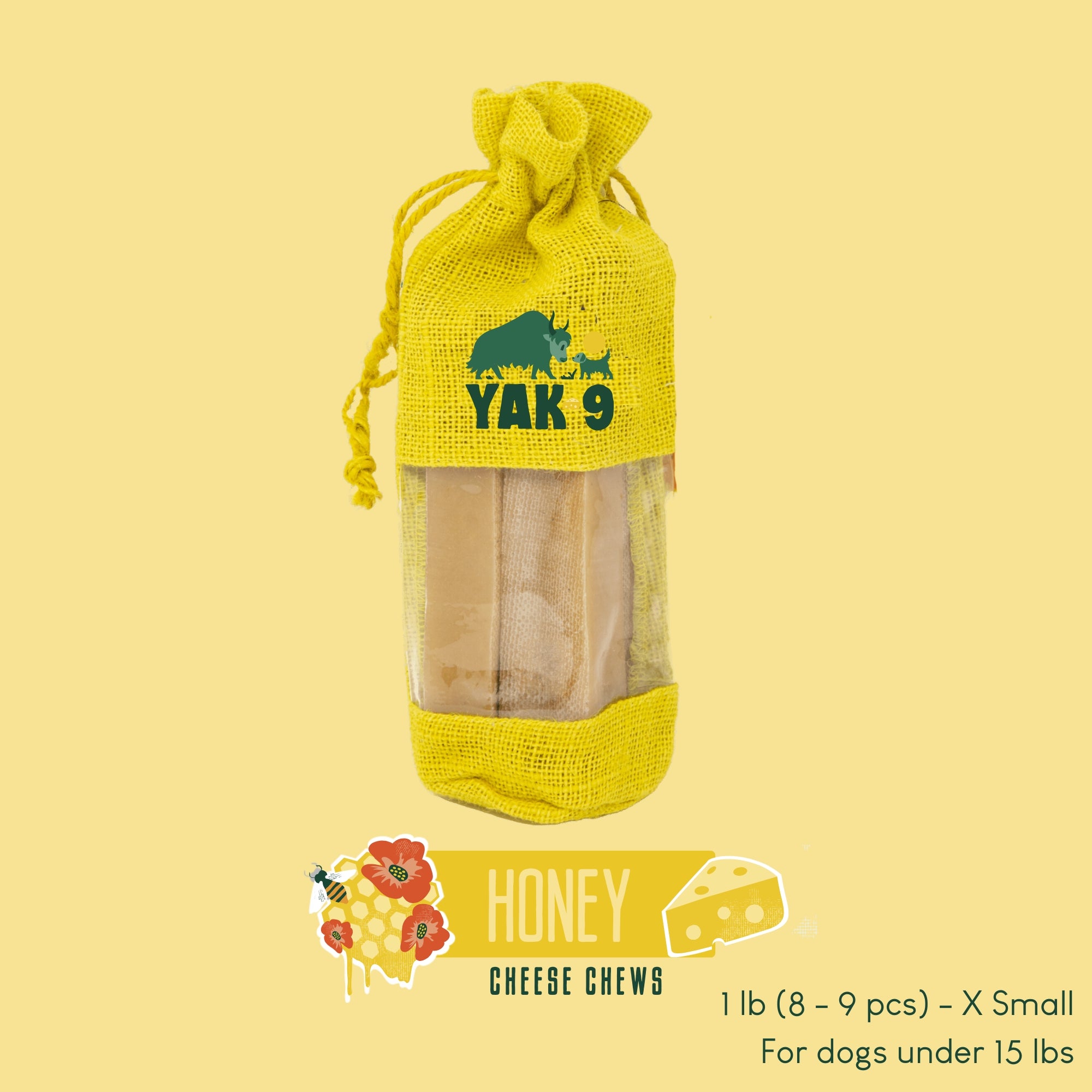 Yak9 Honey Yak Milk Chews for Dogs - Yak9 Chews