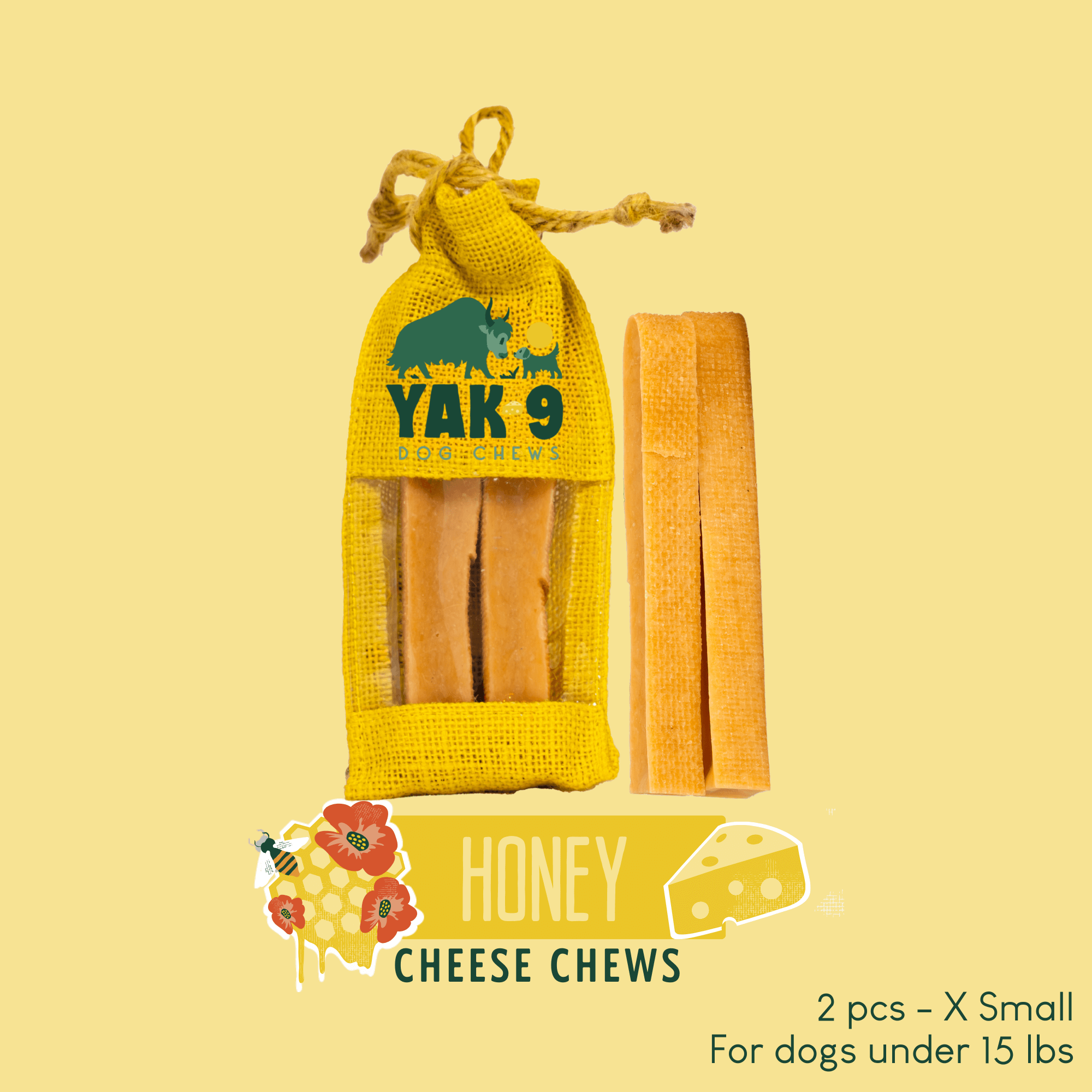 Yak9 Honey Yak Milk Chews for Dogs - Yak9 Chews