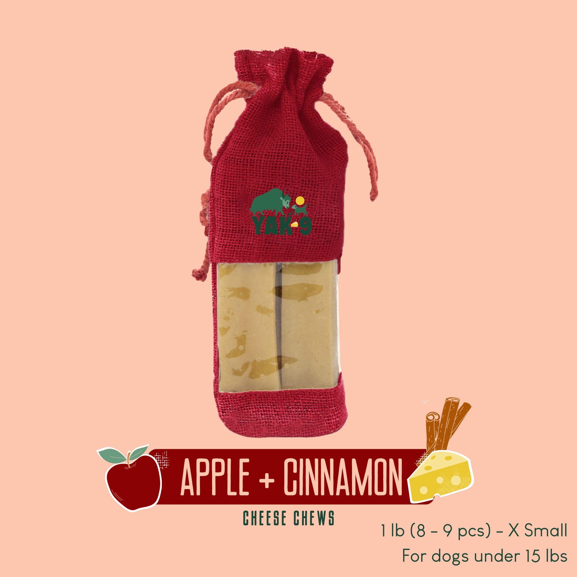 Yak9 Apple and Cinnamon Yak Milk Chews for Dogs - Yak9 Chew