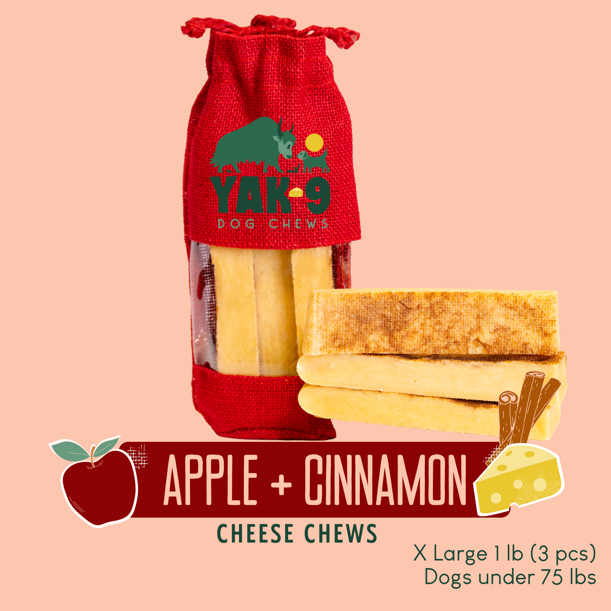 Apple Cinnamon Chews for Dogs | Yak9 Chews
