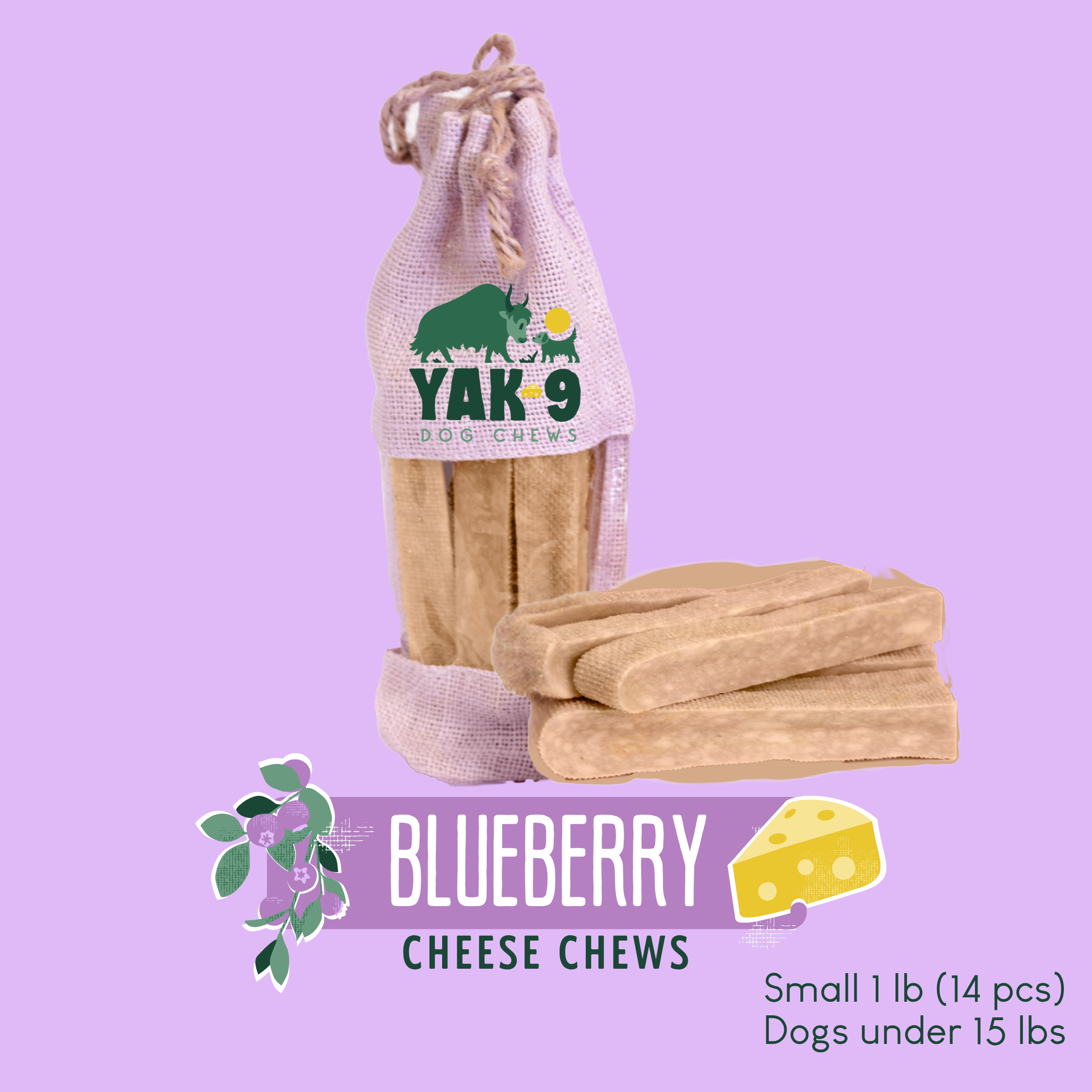 Blueberry Cheese Chews for Dogs