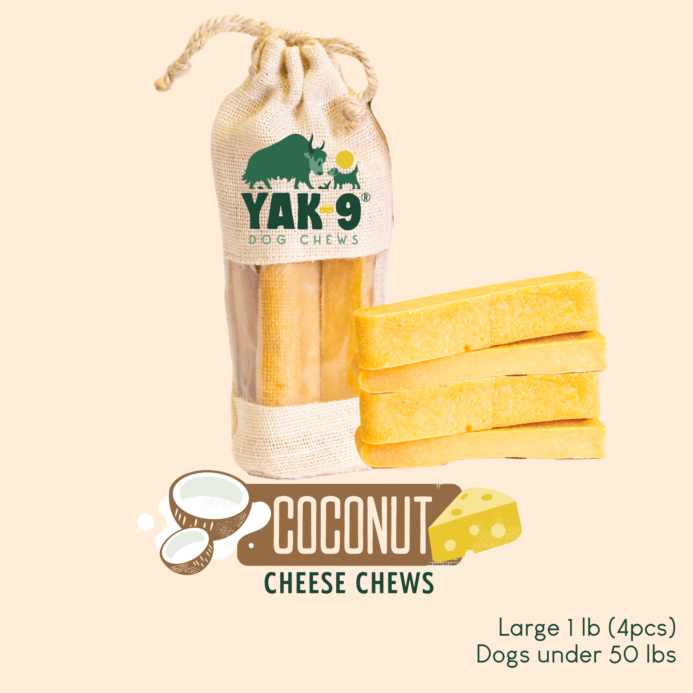 Coconut Cheese Chews for Dogs