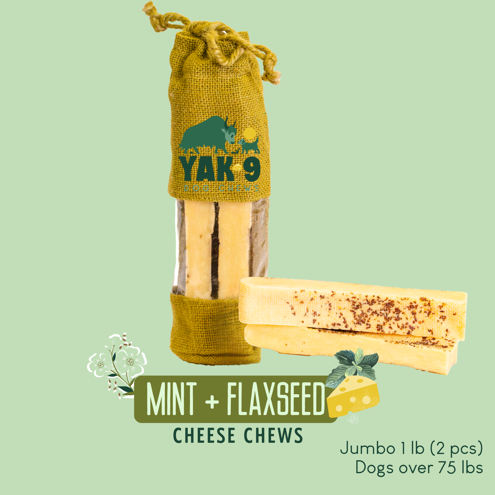Flaxseed Yak Chews for Dogs | Yak9 Chews