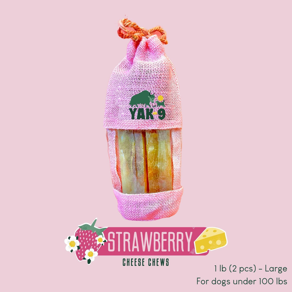 Yak9 Strawberry Yak Milk Chews for Dogs - Yak9 Chews