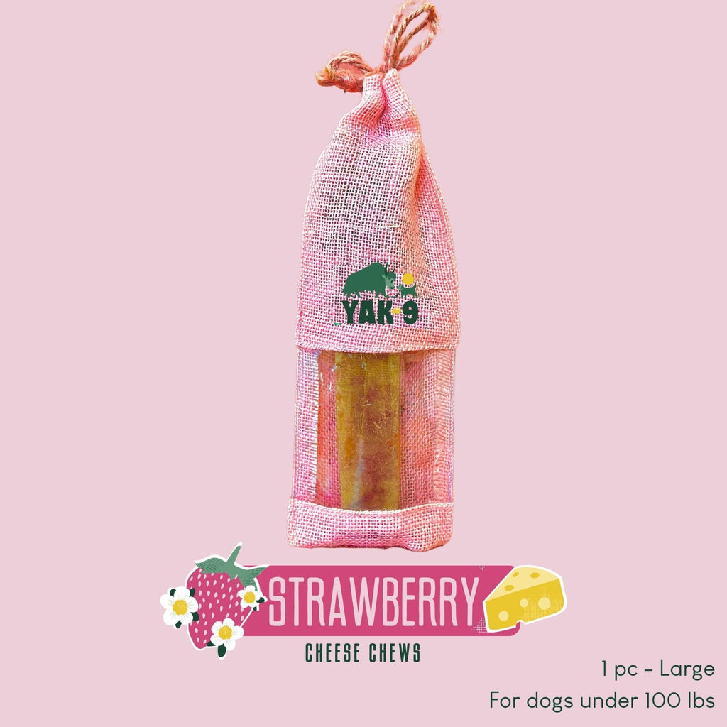 Yak9 Strawberry Yak Milk Chews for Dogs - Yak9 Chews