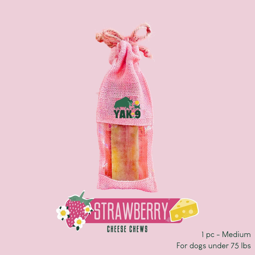 Yak9 Strawberry Yak Milk Chews for Dogs - Yak9 Chews