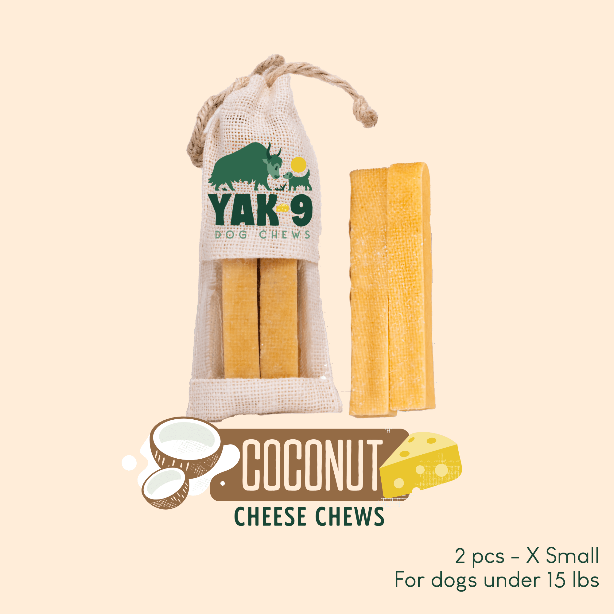 Yak9 Coconut Yak Milk Chews for Dogs - Yak9 Chews