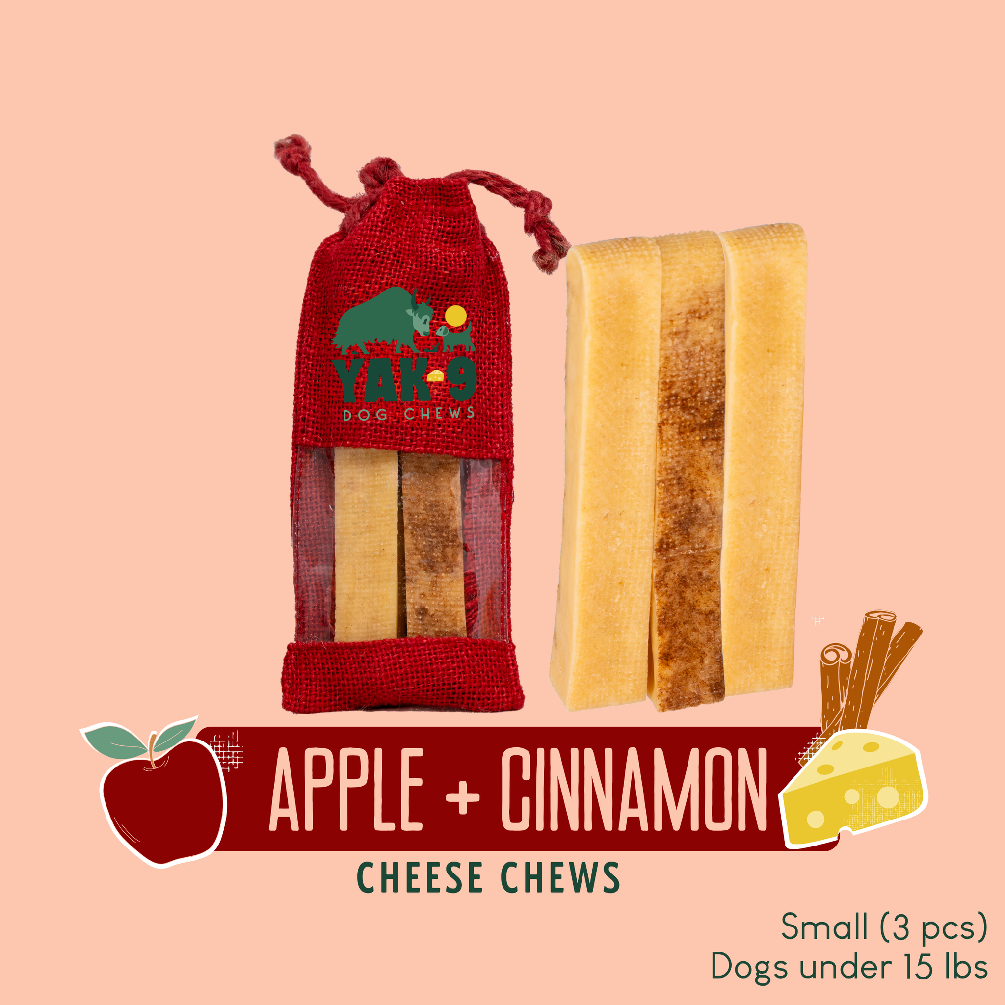 Apple Cinnamon Chews for Dogs | Yak9 Chews