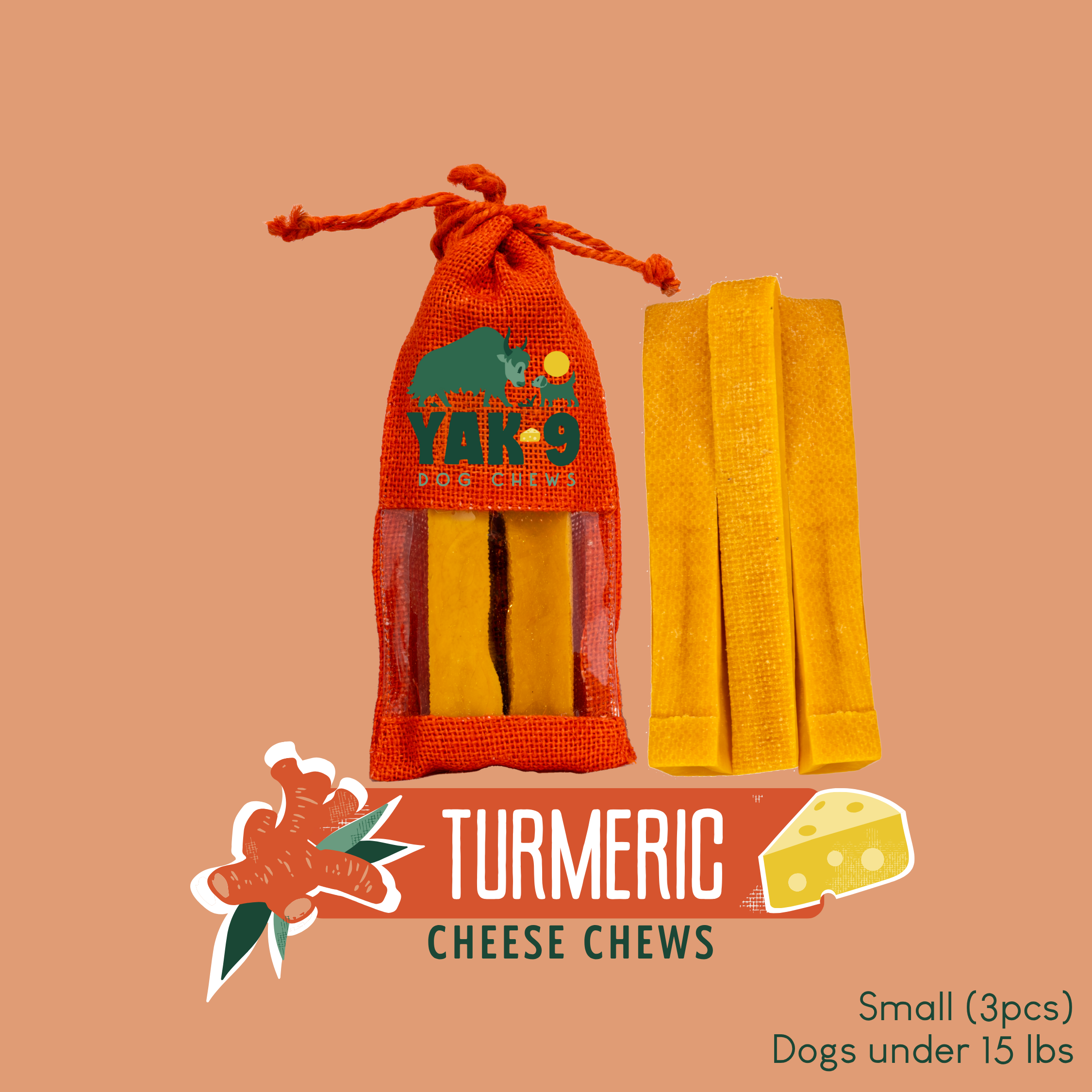 Turmeric Cheese Chews for Dogs