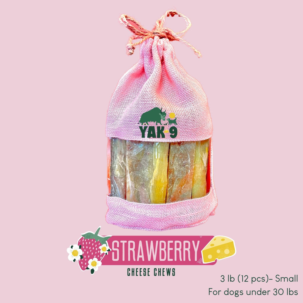 Yak9 Strawberry Yak Milk Chews for Dogs - Yak9 Chews