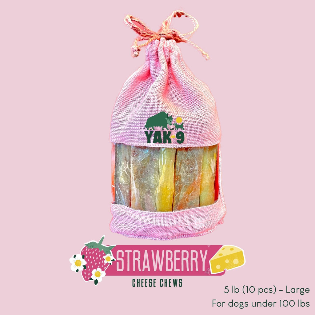 Yak9 Strawberry Yak Milk Chews for Dogs - Yak9 Chews