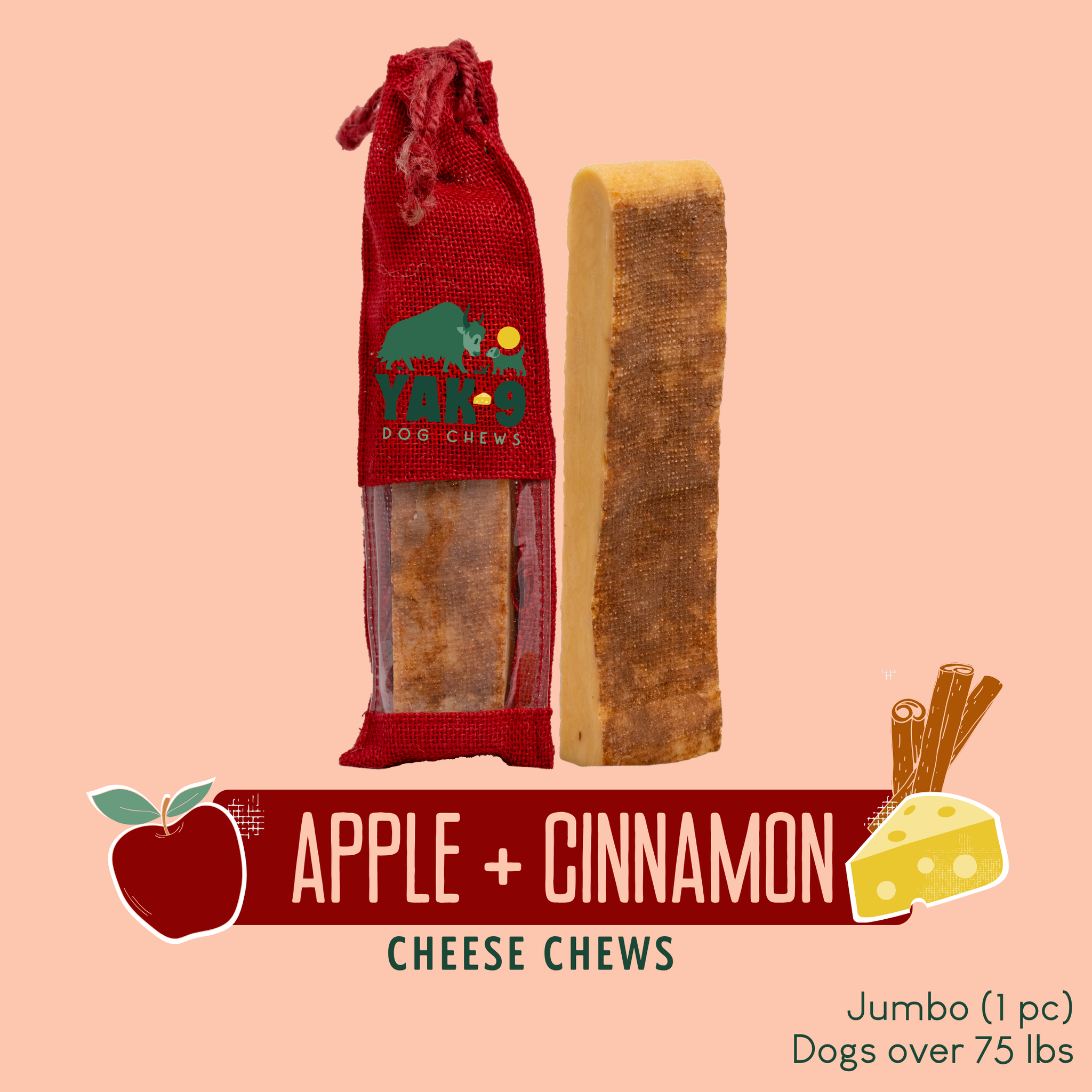 Apple & Cinnamon Chews for Dogs | Yak9 Chews