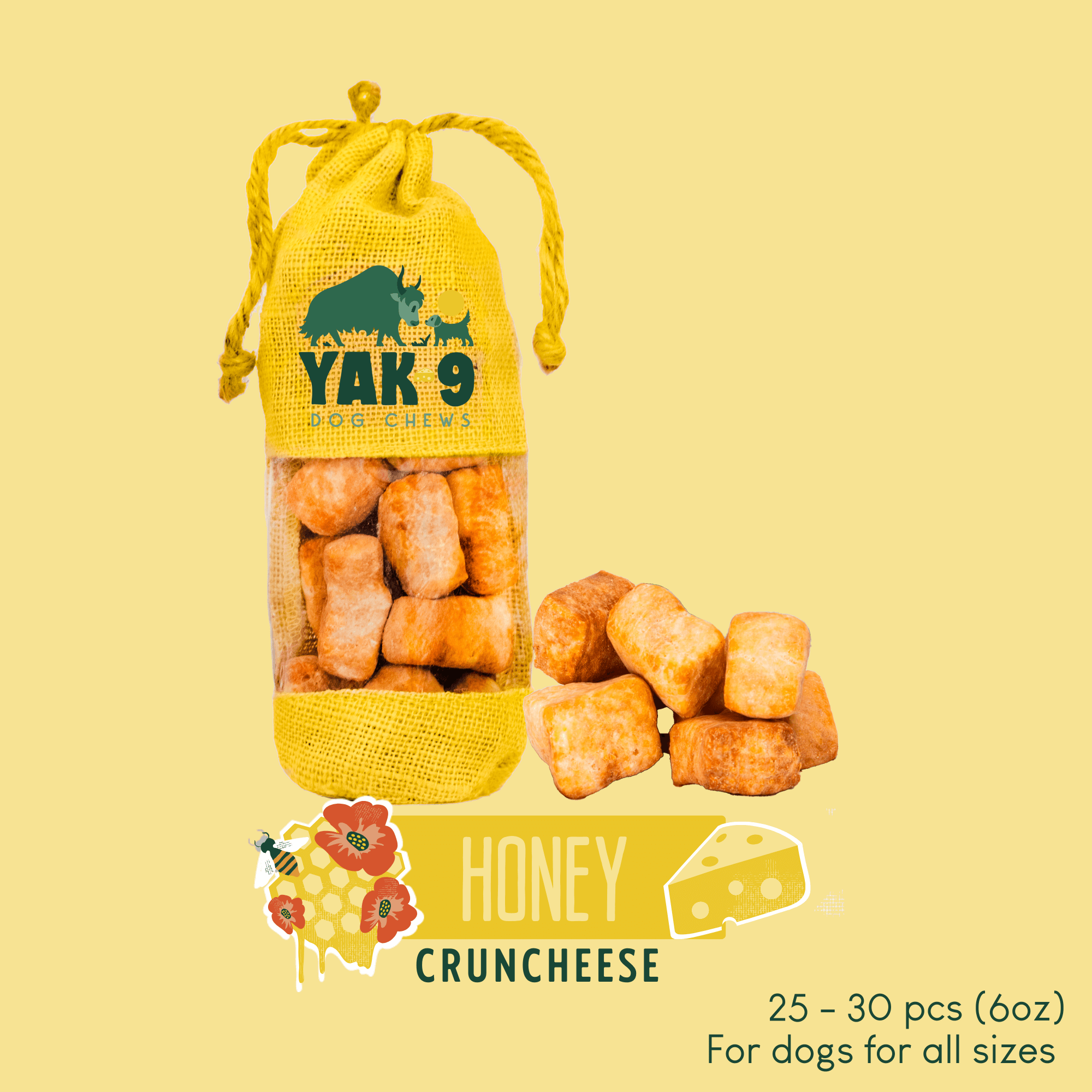 ブルチー Yak9 CrunCheese - Crunchy Yak Cheese Treats for Dogs | Yak9 Chews